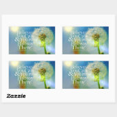 Sticker Rectangulaire Croyez Que Vous Pouvez Dandelion Citation Motivati (Feuille)