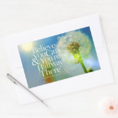 Sticker Rectangulaire Croyez Que Vous Pouvez Dandelion Citation Motivati (Enveloppe)
