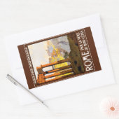 Sticker Rectangulaire Cru d'affiche de voyage de Rome (Enveloppe)