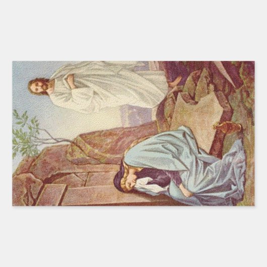 Sticker Rectangulaire Cru : Pâques - (Devant)