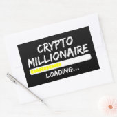 Sticker Rectangulaire Crypto Millionaire Chargement Bitcoin (Enveloppe)