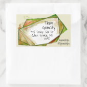 Sticker Rectangulaire Crystal Gem Frame pour le Carré d'informations per (Sac)