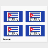Sticker Rectangulaire Cuba (Feuille)