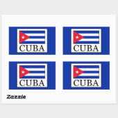 Sticker Rectangulaire Cuba (Feuille)
