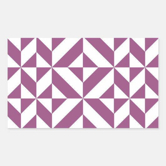 Sticker Rectangulaire Cube Déco géométrique violet chaud (Devant)