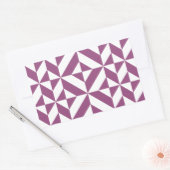 Sticker Rectangulaire Cube Déco géométrique violet chaud (Enveloppe)