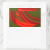 Sticker Rectangulaire Cubiste rouge et vert Abstrait (Sac)