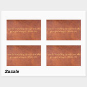 Sticker Rectangulaire Cuir Brown avec verset bible (Feuille)