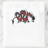 STICKER RECTANGULAIRE CUIR DE DRAGON (Sac)