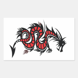 STICKER RECTANGULAIRE CUIR DE DRAGON