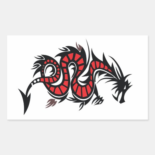 STICKER RECTANGULAIRE CUIR DE DRAGON (Devant)