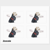 Sticker Rectangulaire Cuisinier Terrier Écossais (Feuille)