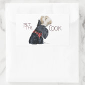 Sticker Rectangulaire Cuisinier Terrier Écossais (Sac)