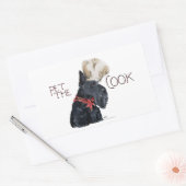 Sticker Rectangulaire Cuisinier Terrier Écossais (Enveloppe)