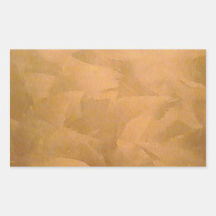 Sticker Rectangulaire Cuivre Métallique Brossé à la Main