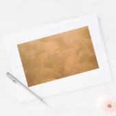 Sticker Rectangulaire Cuivre Métallique Main brossée (Enveloppe)
