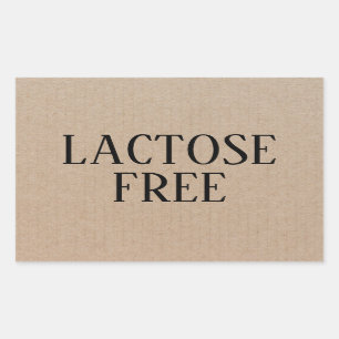 Sticker Rectangulaire Culinaire sans lactose et sûr pour les allergies