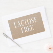 Sticker Rectangulaire Culinaire sans lactose et sûr pour les allergies (Enveloppe)