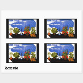 Sticker Rectangulaire Cultiver soi-même ~ Plante un jardin agricole main (Feuille)