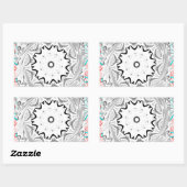 Sticker Rectangulaire Culture africaine dynamique : une fusion rose et c (Feuille)