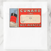 Sticker Rectangulaire CUNARD  Line (Sac)