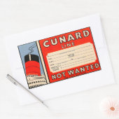 Sticker Rectangulaire CUNARD  Line (Enveloppe)