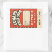 Sticker Rectangulaire Cunard White Star (à New York) (Sac)