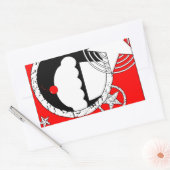 Sticker Rectangulaire cupcake punk (Enveloppe)