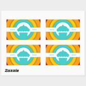 Sticker Rectangulaire cupcake rétro (Feuille)