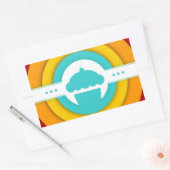 Sticker Rectangulaire cupcake rétro (Enveloppe)