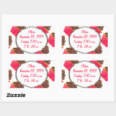 Sticker Rectangulaire Cupcakes (Feuille)