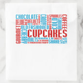 Sticker Rectangulaire cupcakes chitChat (Sac)