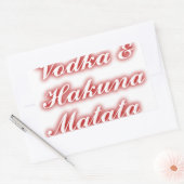 Sticker Rectangulaire Cupcakes Rouge Vodka Hakuna Matata FUNNY. (Enveloppe)
