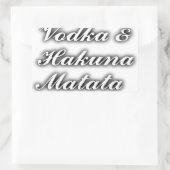 Sticker Rectangulaire Cupcakes Vodka Hakuna Matata FUNNY (Sac)