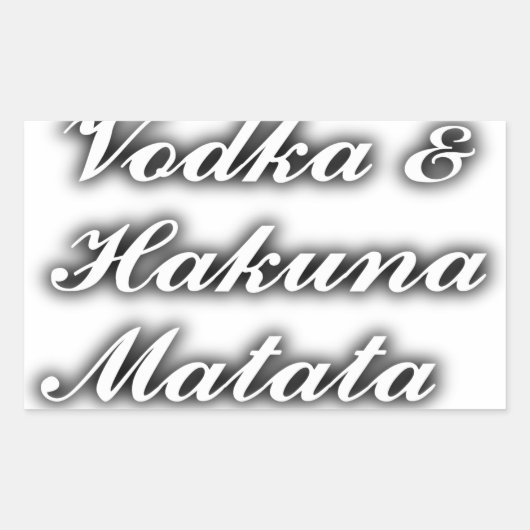Sticker Rectangulaire Cupcakes Vodka Hakuna Matata FUNNY (Devant)