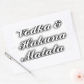Sticker Rectangulaire Cupcakes Vodka Hakuna Matata FUNNY (Enveloppe)