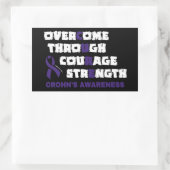 Sticker Rectangulaire CURE... Crohn's (Sac)