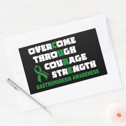 Sticker Rectangulaire CURE...Gastroparesis (Enveloppe)
