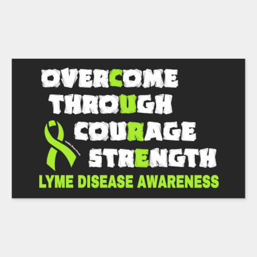 Sticker Rectangulaire CURE...Lyme (Devant)
