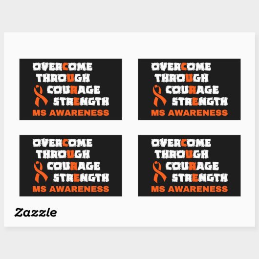 STICKER RECTANGULAIRE CURE...MS (Feuille)