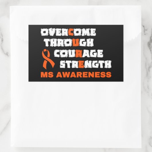 STICKER RECTANGULAIRE CURE...MS (Sac)