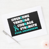 STICKER RECTANGULAIRE CURE...PCOS (Enveloppe)