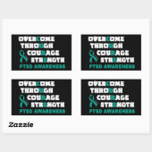 STICKER RECTANGULAIRE CURE...PTSD (Feuille)