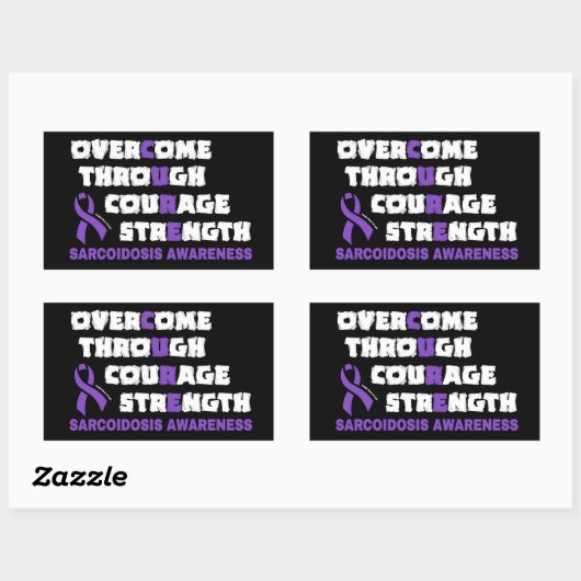 Sticker Rectangulaire CURE...Sarcoidose (Feuille)