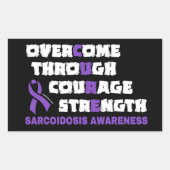 Sticker Rectangulaire CURE...Sarcoidose (Devant)