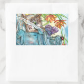 Sticker Rectangulaire Curieux chat (Sac)