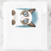 Sticker Rectangulaire Curieux Siamese Kitten (Sac)
