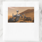 Sticker Rectangulaire Curiosity : Le Rover de Mars (Sac)