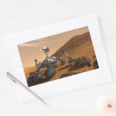 Sticker Rectangulaire Curiosity : Le Rover de Mars (Enveloppe)