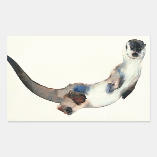Sticker Rectangulaire Curious Otter 2003 (Devant)